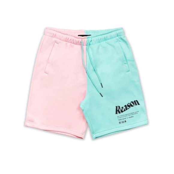 New Reason Brand Color Block Hoodie & Shorts 2 Piece Set Men's Size MEDIUM - Picture 9 of 10